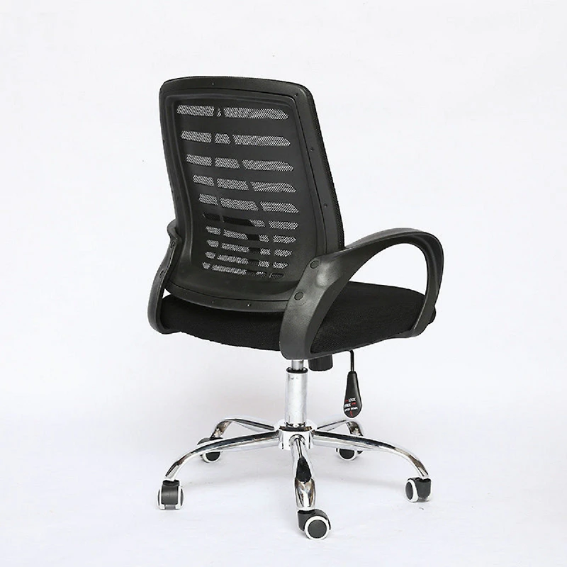 American Imaginations 25.2-in. W 37.8-in. H Modern Stainless Steel-Plastic-Nylon Office Chair In Black