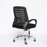American Imaginations 25.2-in. W 37.8-in. H Modern Stainless Steel-Plastic-Nylon Office Chair In Black