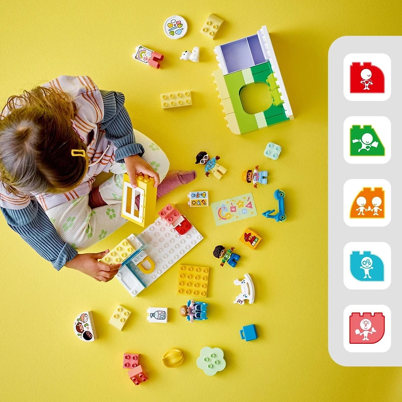 LEGO DUPLO Town Life At The Day-Care Center 10992, Early Childhood STEM Building Toy Set for Toddlers, Boys and Girls that Stimulates Creativity and Hands-on Learning