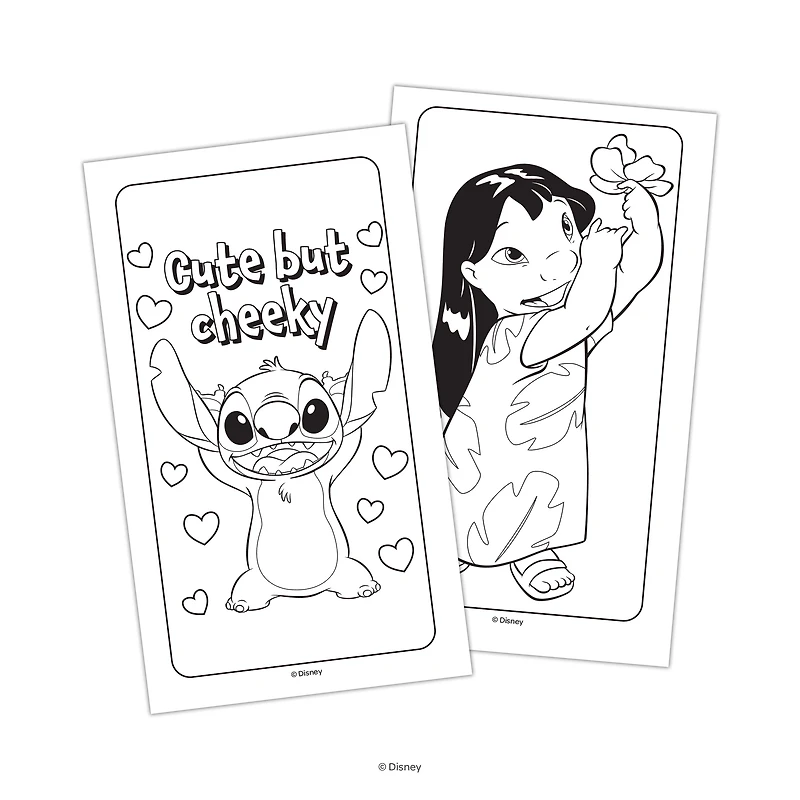 Coffret de jeu Disney Stitch 8 pièces avec petit livre de coloriage et crayons, cartes de vœux pour la Saint-Valentin
