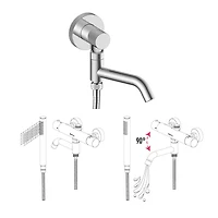 The akuaplus® round Bathtub Spout or shower 1/2 in. female  2-way.