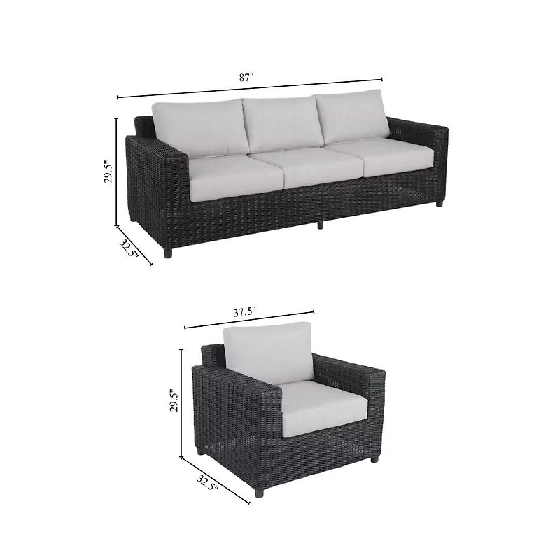 Deer Ridge 3-Piece Conversation Set