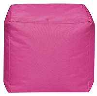 Gouchee Home Cube Brava Rose – Pouf cube hydrofuge rempli de billes de polystyrène, léger et portable, pour salon ou dortoir