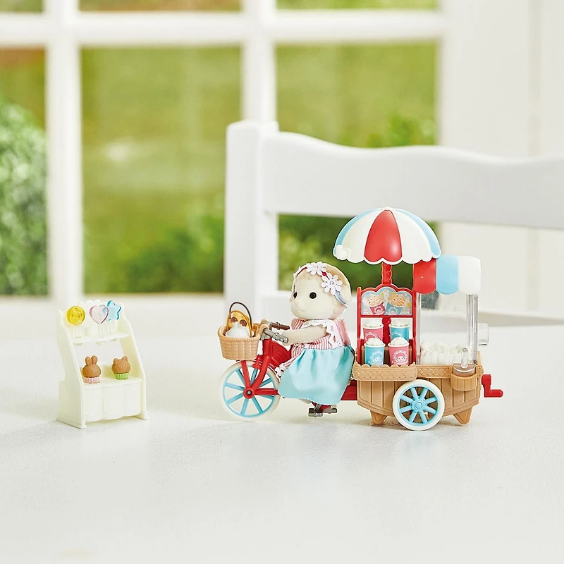 Calico Critters Popcorn Trike, ensemble de jeu pour maison de poupée avec figurine et accessoires