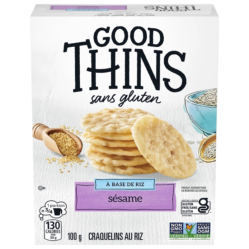 Craquelins GOOD THINS Riz, sésame 100g