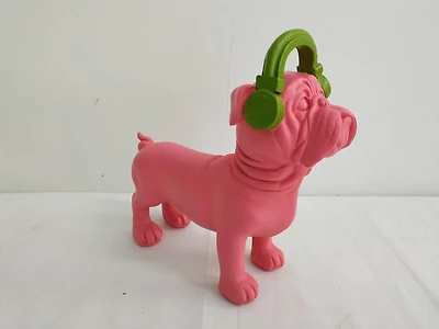 HOME TRENDS POLYRESIN PINK DOGS DÉCOR