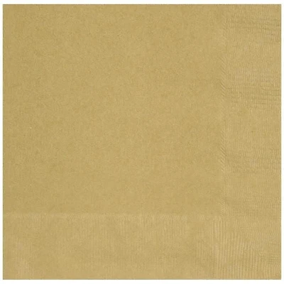 Serviettes de table dorées, 65 ct