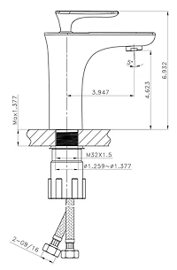 American Imaginations 23.75-in. W Floor Mount Dawn Grey Vanity Set For 3H8-in. Drilling  AI-24449