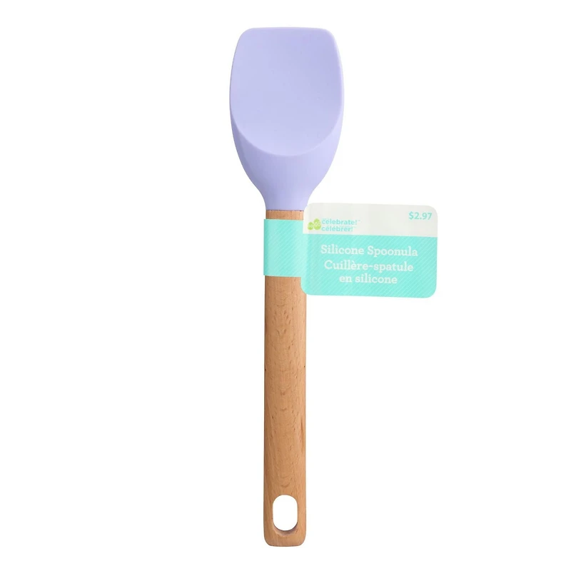 Way to Celebrate 11.6-inch Silicone Spoonula, Purple