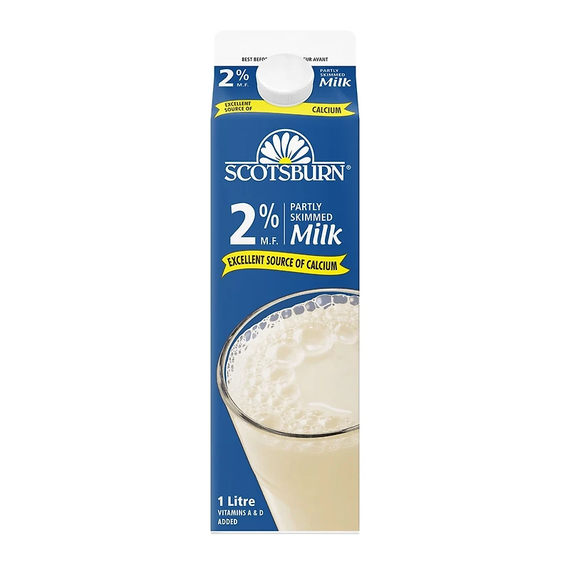 Scotsburn Lait partiellement écrémé 2 % 1L