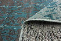 ECARPET Traditional Style Area Rug for Dining Room, Living Room and Bedroom Charlotte Aqua