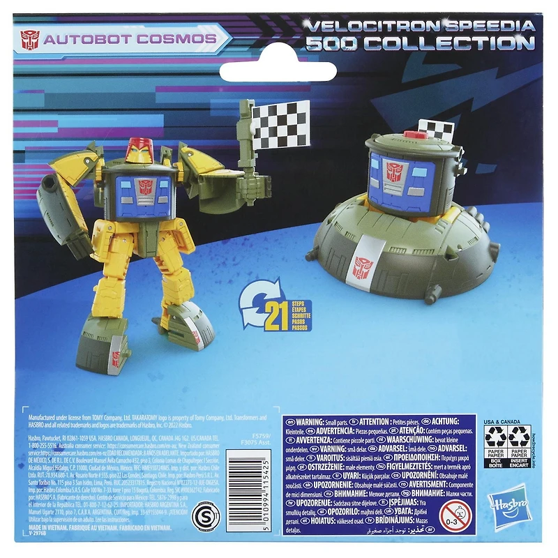 Transformers Generations Legacy Velocitron Speedia 500 Collection, Autobot Cosmos classe Deluxe de 14 cm, dès 8 ans