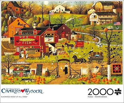Buffalo Games - Le puzzle Charles Wysocki - Blackbirds Roost at Mill Creek - en 2000 pièces