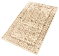 ECARPETGALLERY 5'0" x 7'9" Bordered Finest Oushak Hand-knotted Area Rug for Living Room, Dining Room and Bedroom in Ivory