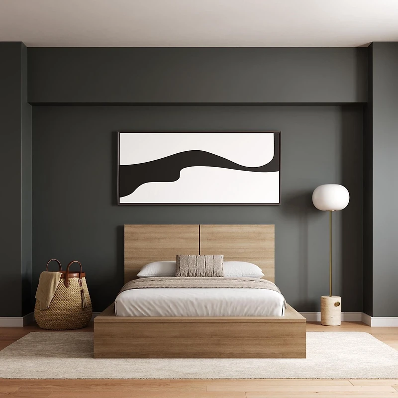 Nexera James Lit plateforme avec tête de lit