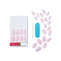 KISS Gel Fantasy Dreamdust, Diamonds 4 Me, Medium Oval, 28 count., Diamond 4 Me