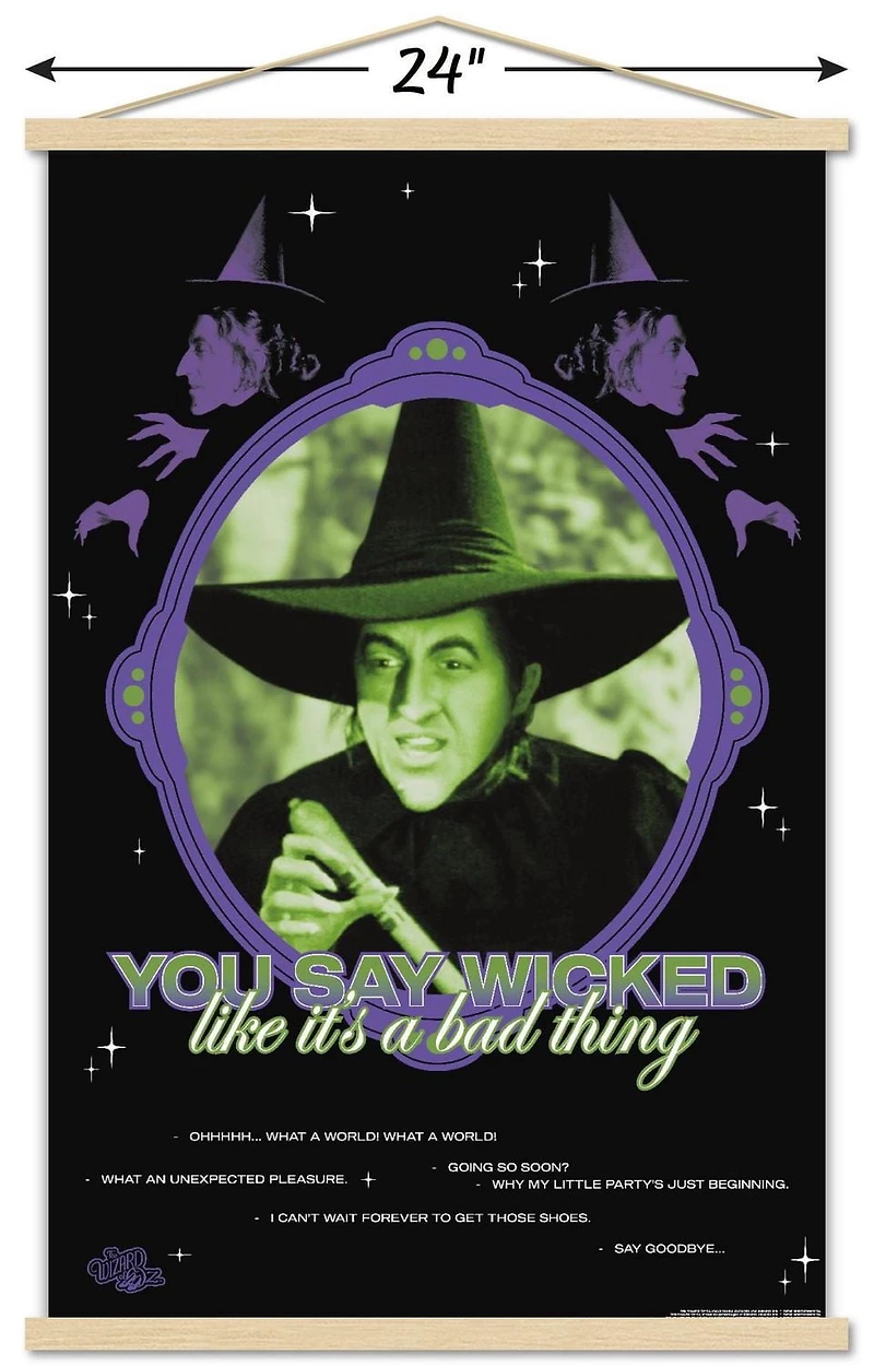 The Wizard Of Oz - You Say Wicked Wall Poster, 22.375" x 34" Framed