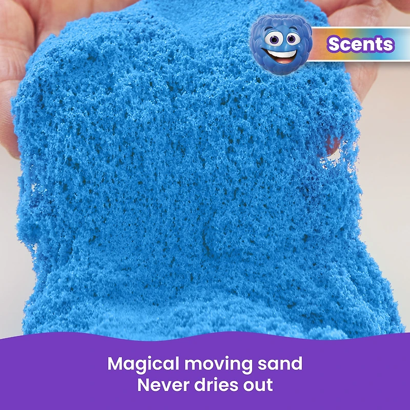 Kinetic Sand Scents, 8oz Blue Razzle Berry Scented Kinetic Sand, for Kids Aged 3 and up