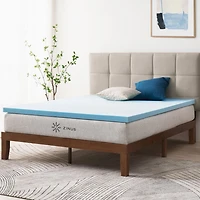 Zinus Spa Sensations Queen 2 inch Cooling Gel Memory Foam Mattress Topper, Pressure Relief, CertiPUR-US Certified Foam