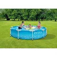 Intex 10Ft X 30In Beachside Metal Frame Pool, Age: 6+