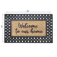 IH Casa Decor Rubber & Natural Fibers Mat Welcome To Our Home