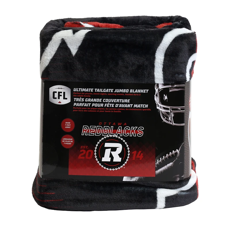 Couverture familiale des Red Blacks d'Ottawa de la LCF, 62 po x 90 po