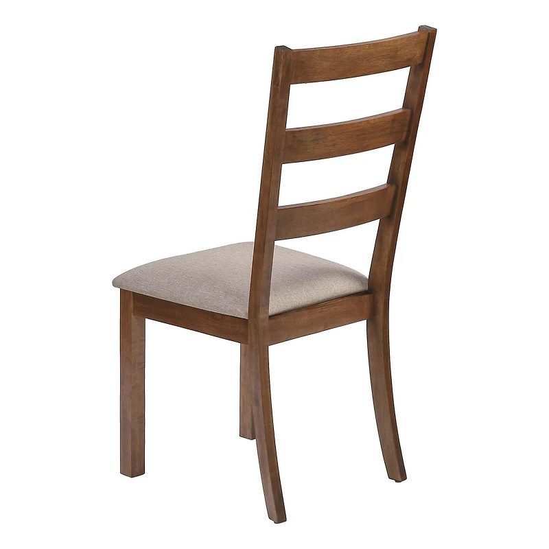 Monarch Specialties  Chaise, Lot De 2, Côté, Rembourré, Cuisine, Salle À Manger, En Tissu, Pattes En Bois, Brun, Beige, Transitionnel