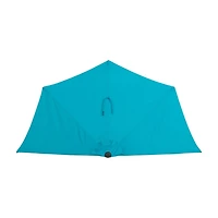 Parasol d'extérieur CorLiving Versa de 2,6 m avec cadre en acier pour petits espaces