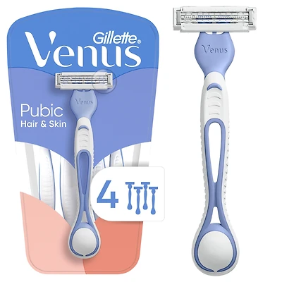 Rasoirs jetables Gillette Venus pour la peau et les poils pubiens, pour femmes, 4 u