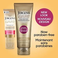 Jergens Natural Glow +Nourish Daily Moisturizer & Gradual Sunless Self Tanning Body Lotion for Dry Skin, Fair to Medium Shade, 220 mL