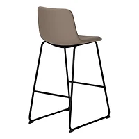 Monarch Specialties Chaise De Bureau, Hauteur Bar, Debout, Bureau, Travail, Pu D'aspect Cuir, Métal, Brun, Noir, Contemporain, Moderne