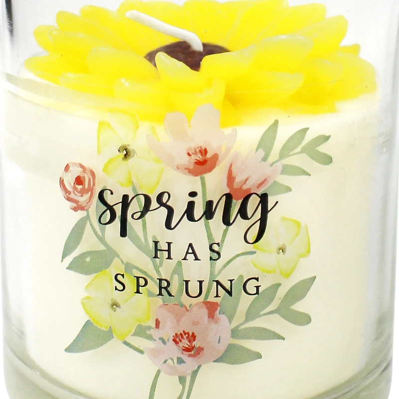 7oz Pineapple Flower Scented Flower in Glass Candle