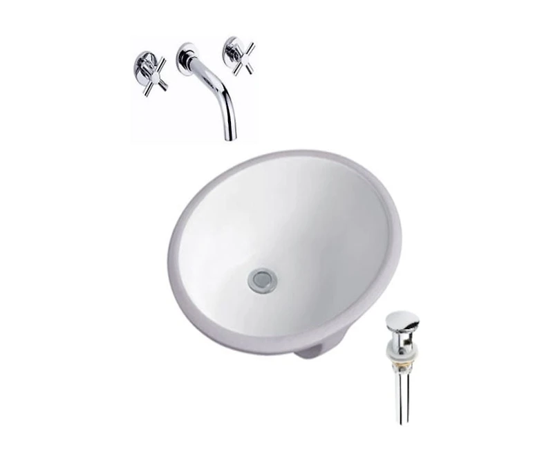 DROP Bath and Kitchen DR091188 Undermount Bathroom Sink Set