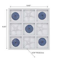 Polyresin Seashore Tic Tac Toe Wood Board