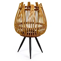 Truu Design Bougeoir décoratif en bambou avec pieds