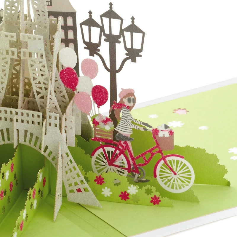 Carte de fête Signature en relief – Paper Wonder de Hallmark (Paris « Très Happy »)