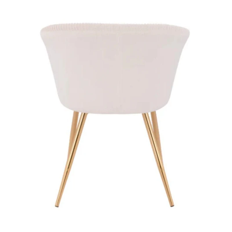 Susan Arm Chair in White made of velvet upholstery