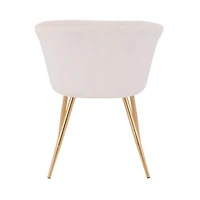 Susan Arm Chair in White made of velvet upholstery