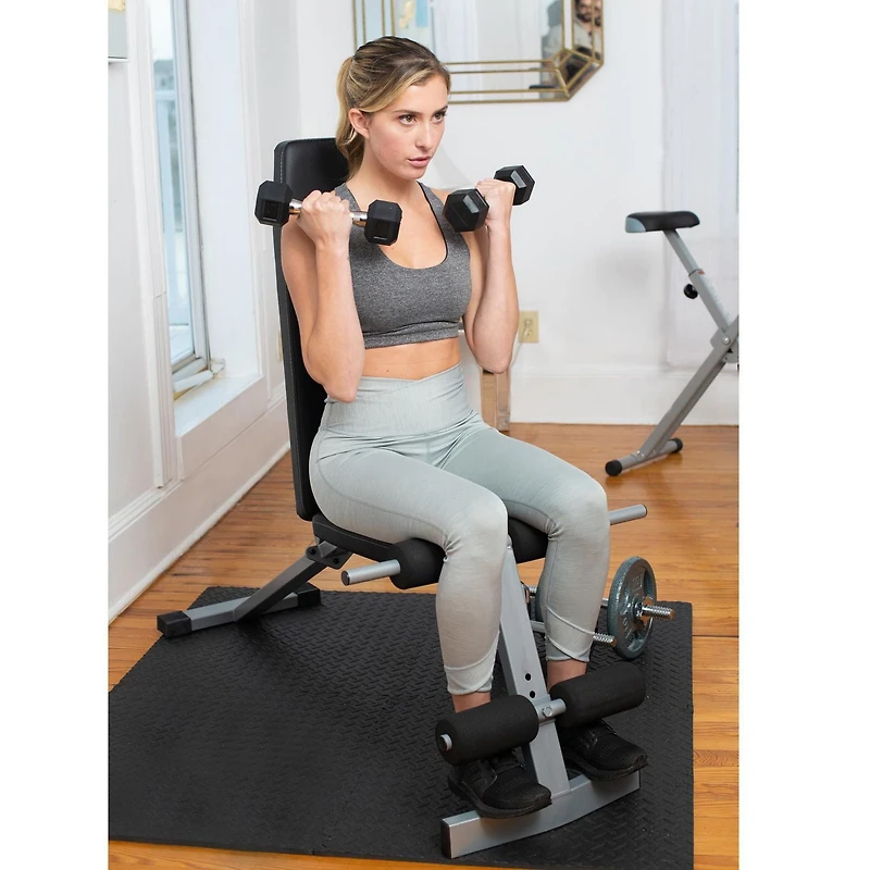GoZone Rubber-Coated Hex Dumbbell – Black/Chrome, No-roll design