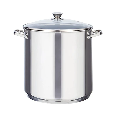 Mainstays 16-quart Stainless Steel Stock Pot with Glass Lid
