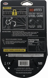 Câble de verrouillage à clé pour vélo Ballistic 610 de Bell Sports Câble de verrouillage en acier