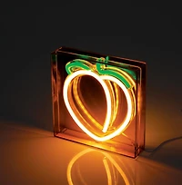 Merkury Innovations Boîte au néon LED pêche de 6 po Boîte Néon LED Pêche