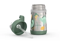 Bouteille de paille en acier inoxydable isolée sous vide Thermos Baby de 10 oz, Dinosaure 10 Oz, Dinosaure
