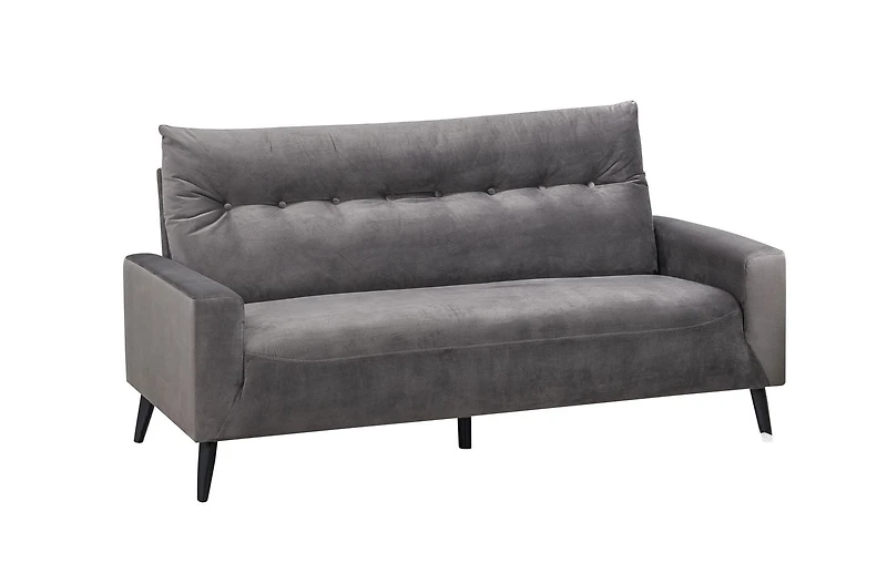 Topline Home Furnishings Ensemble mobilier 2 pièces : sofa et causeuse en velours