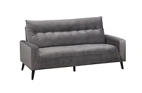 Topline Home Furnishings Ensemble mobilier 2 pièces : sofa et causeuse en velours