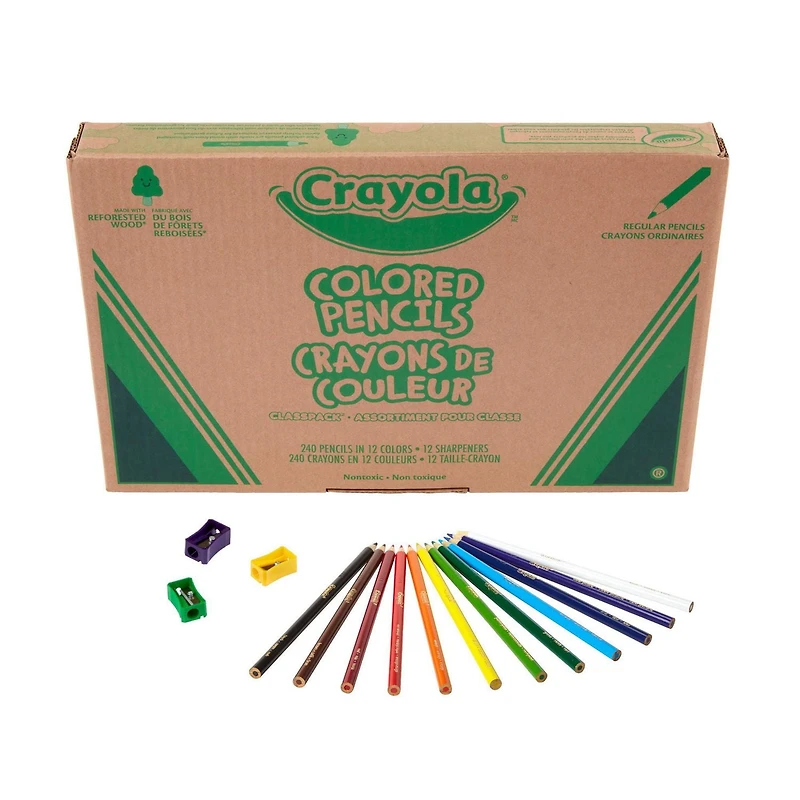 240 crayons de couleur Crayola format Classpack