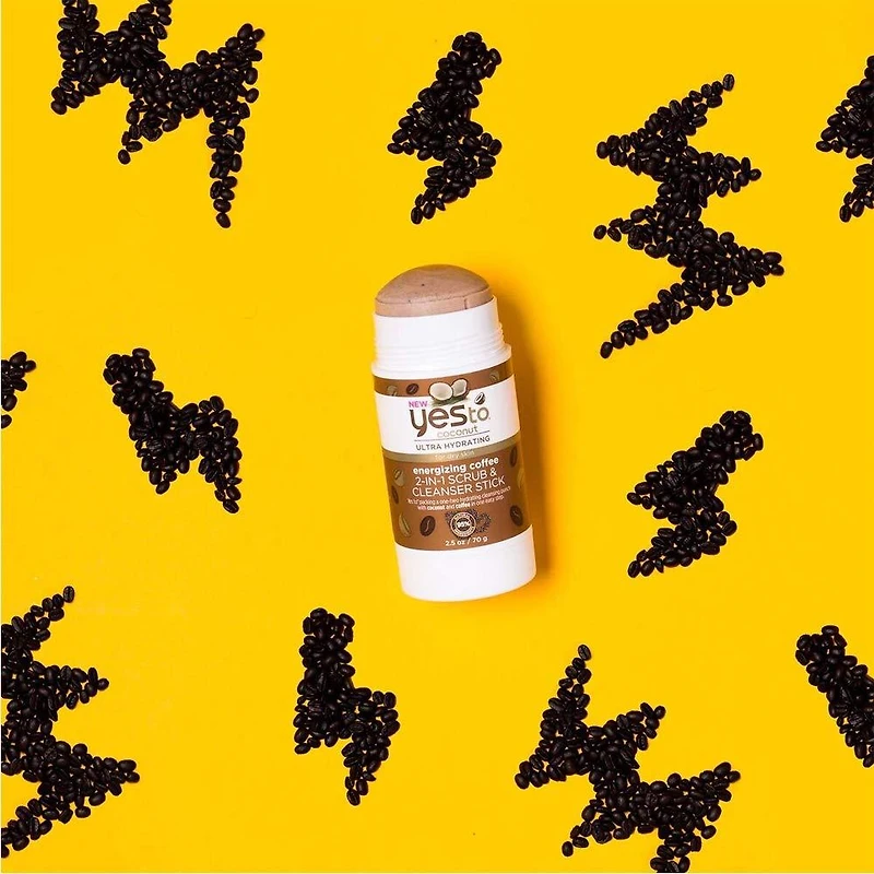 Yes to Energizing Coffee 2-in-1 Scrub & Cleanser Stick
