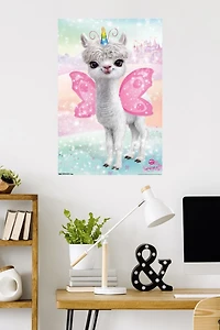 Animal Club - Lama Unicorn Wall Poster, 22.375" x 34"