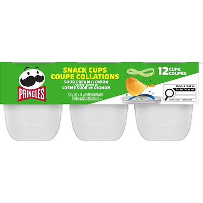 Pringles Snack Stacks Sour Cream & Onion Flavour Potato Chips, 12x19g, 12x19g
