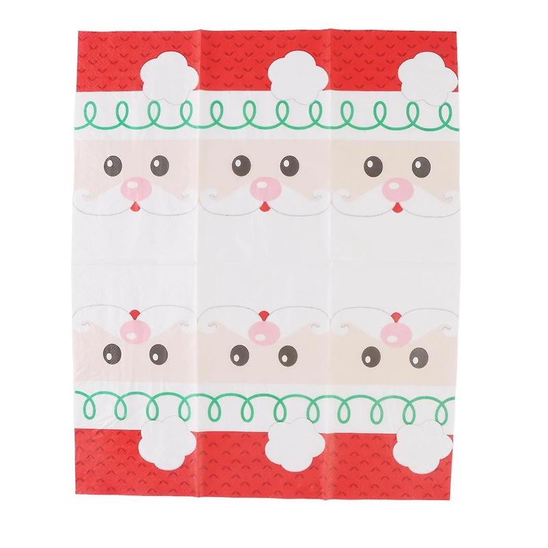 Holiday time, Christmas Santa Tall Napkins, 20ct